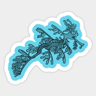 Leafy Seadragon - hand drawn marine animal design Sticker